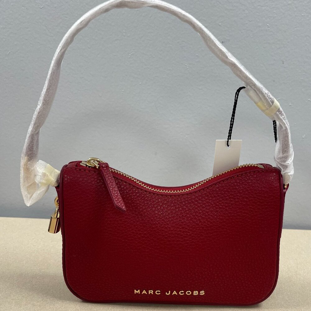 Marc Jacobs Convertible Leather Wristlet  Pochette - Red - NWT